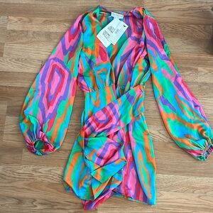 Colorful Wrap Dress
